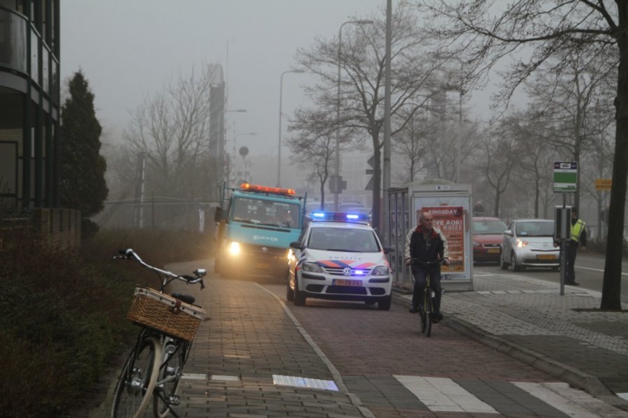 Dieplader met pech Sandtlaan Rijnsburg